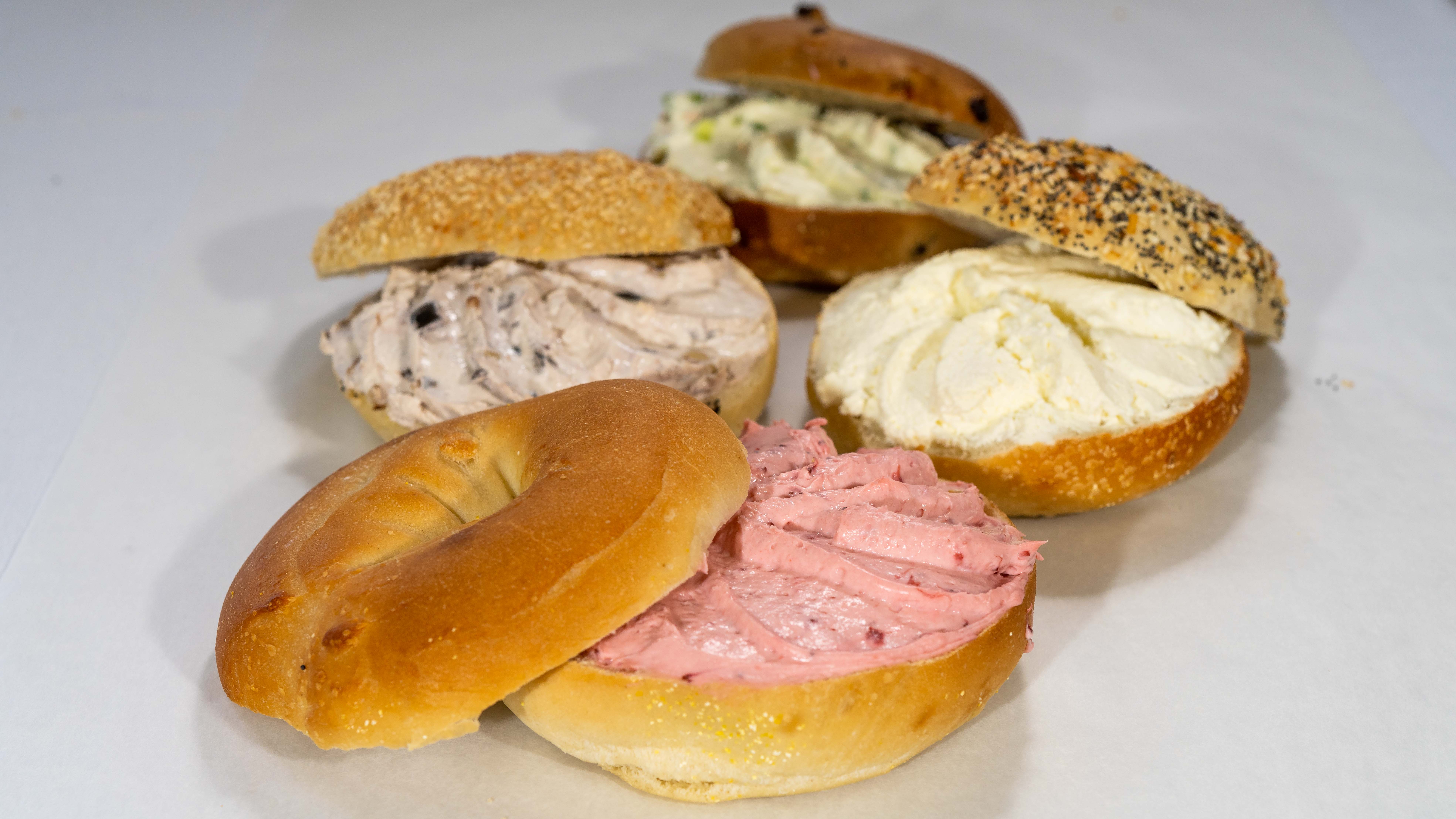 Order Bagels with Plain Cream Cheese food online from Bagel Bakery store, Salinas on bringmethat.com