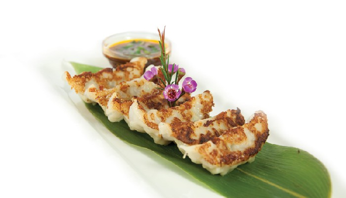 Order Pork Gyoza food online from Izumi Japanese Steak House & Sushi Bar store, Windsor Locks on bringmethat.com