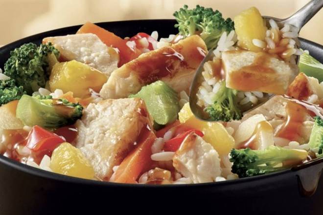 Order Chicken and Rice Teriyaki Bowl food online from FFK Quick Eats store, Lilburn on bringmethat.com