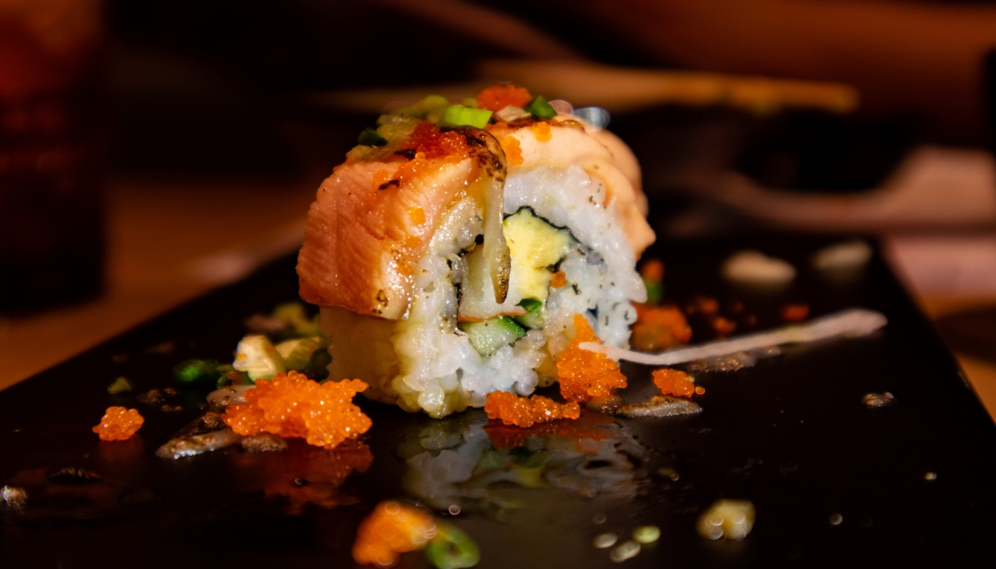 Order Baked Salmon Roll food online from Miyabi Sushi store, Gardena on bringmethat.com