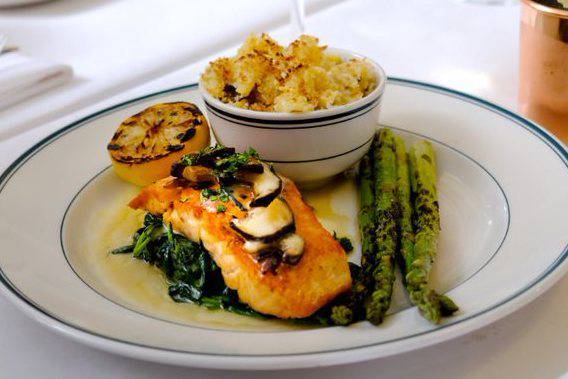 Order Pan-Seared Salmon food online from Daily Grill store, Houston on bringmethat.com