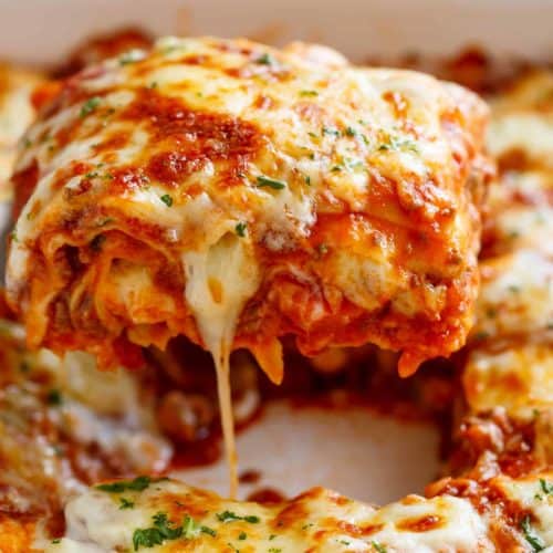 Order Homemade Meat Lasagna food online from Salamones Italian Pizzeria And Restaurant store, Cherry Valley on bringmethat.com