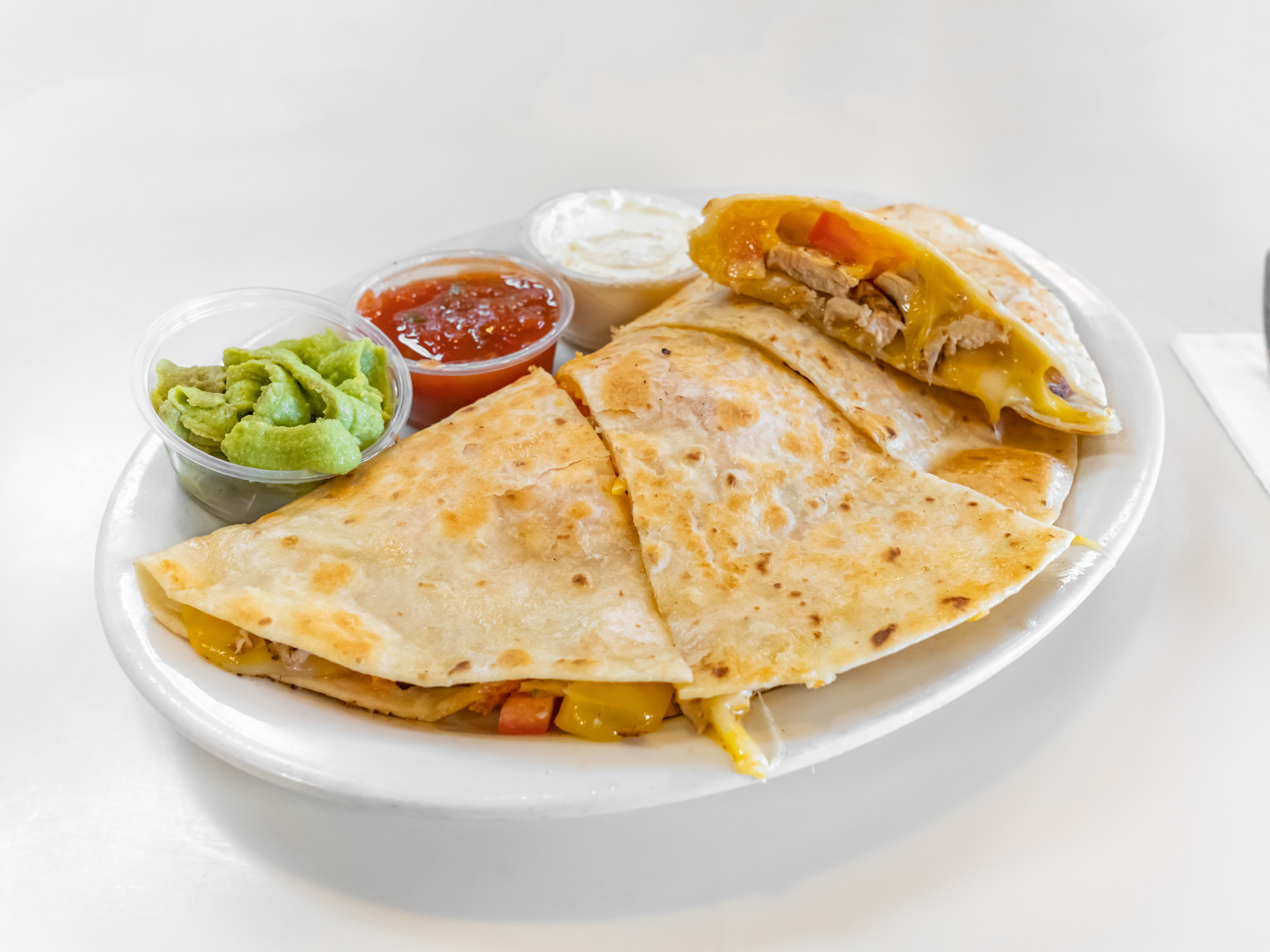 Order Cheese and Tomato Quesadilla food online from Early Bird Cafe store, Ridgefield on bringmethat.com