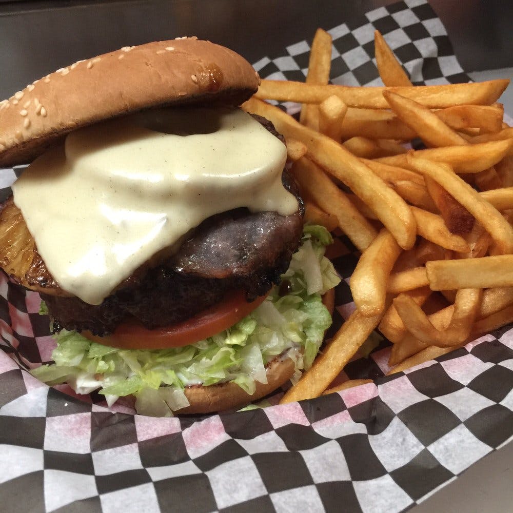 Order Bacon Cheeseburger - Burger food online from Johnny's Bar & Grill store, Sterling on bringmethat.com