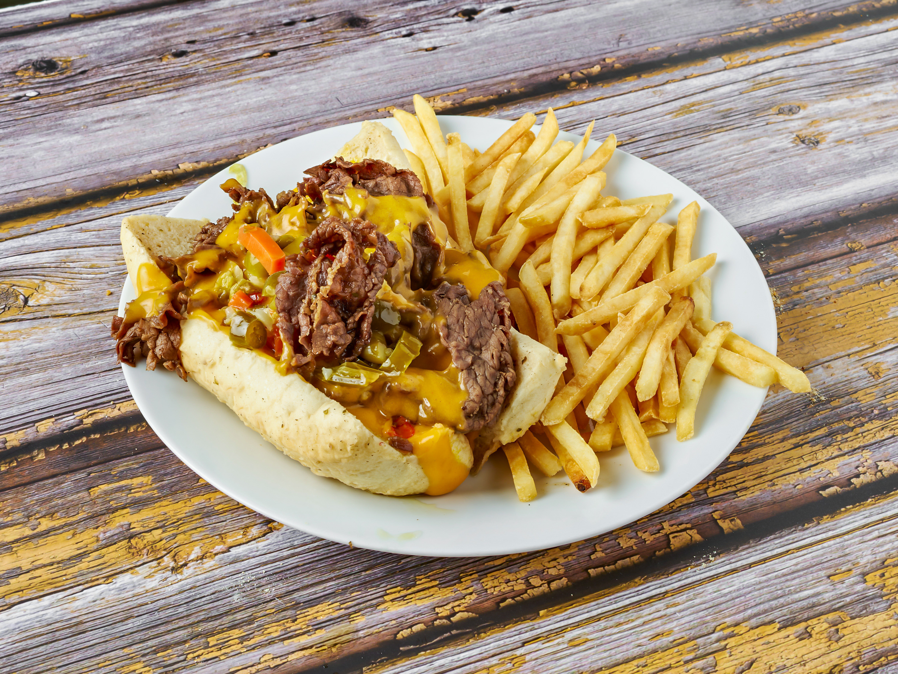 Order Italian Beef Sandwich food online from The Original Shark Fish And Chicken store, Danville on bringmethat.com
