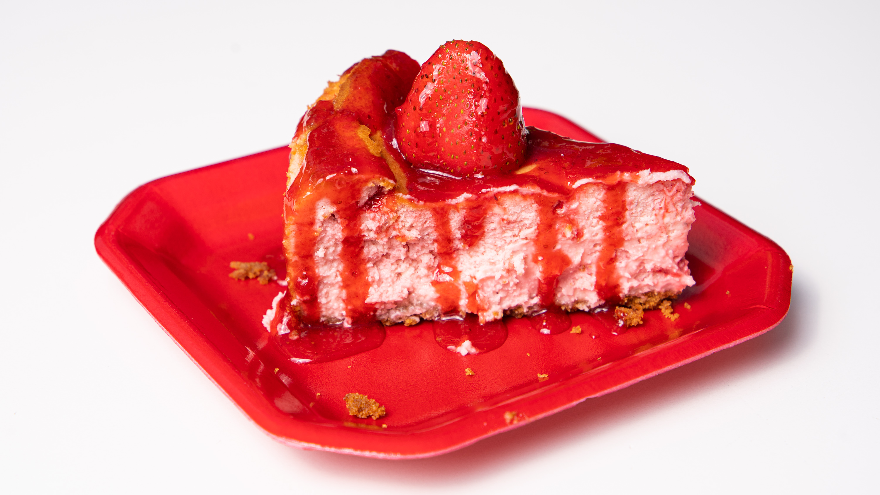 Order Strawberry Swirl Cheesecake Slice food online from Elf Cakery store, Stockbridge on bringmethat.com