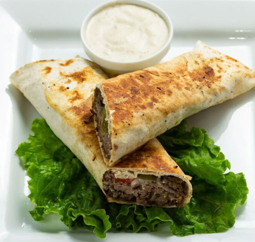 Order Beef Shawarma Wrap food online from Rahma Mediterranean Grill store, Dublin on bringmethat.com