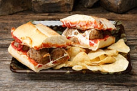 Order Meatball Parmesan Sub food online from Extreme Pizza store, Arlington on bringmethat.com