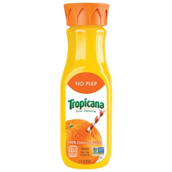 Order Tropicana Pure Premium No Pulp 12oz food online from Casey's General Store store, Council Bluffs on bringmethat.com