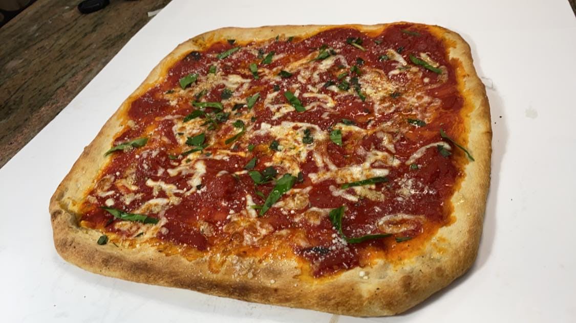Order Grandma Cheese Pizza - Personal 10'' food online from Nonna Rosa Pizzeria store, Norristown on bringmethat.com