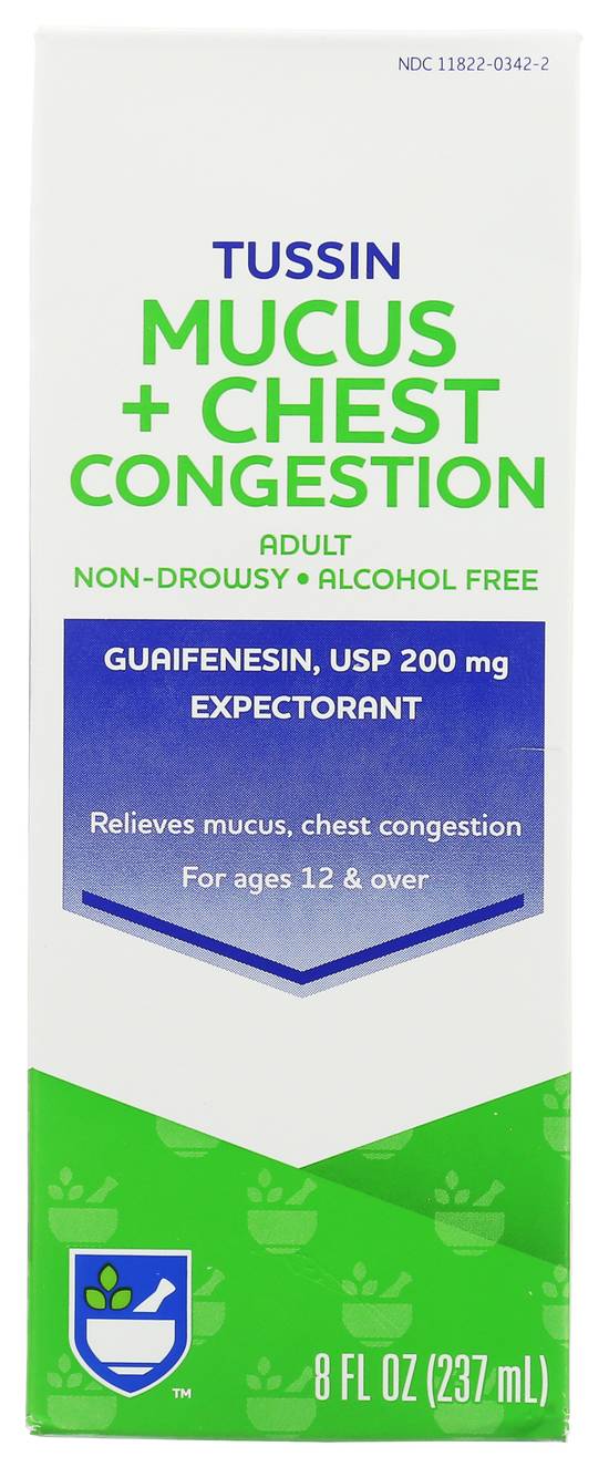 Order Rite Aid Pharmacy Tussin Chest Congestion Formula for Adults (8 oz) food online from Rite Aid store, NORTH CHILI on bringmethat.com