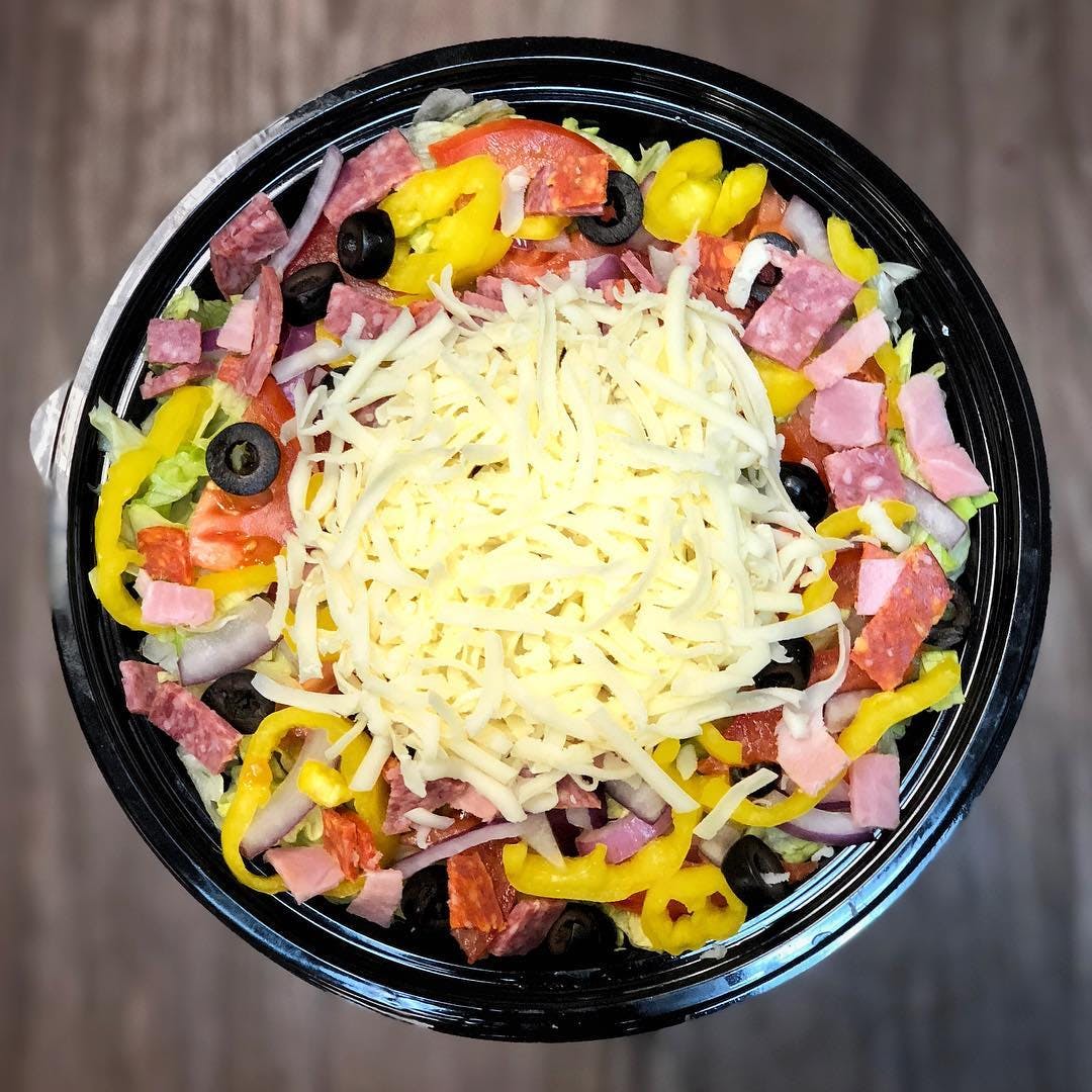 Order Italian Salad - Salad food online from Wally Pizza & Subs store, Caldwell on bringmethat.com