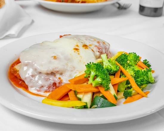 Order Baked Eggplant Parmigiano food online from Emilio's Trattoria store, Los Angeles on bringmethat.com