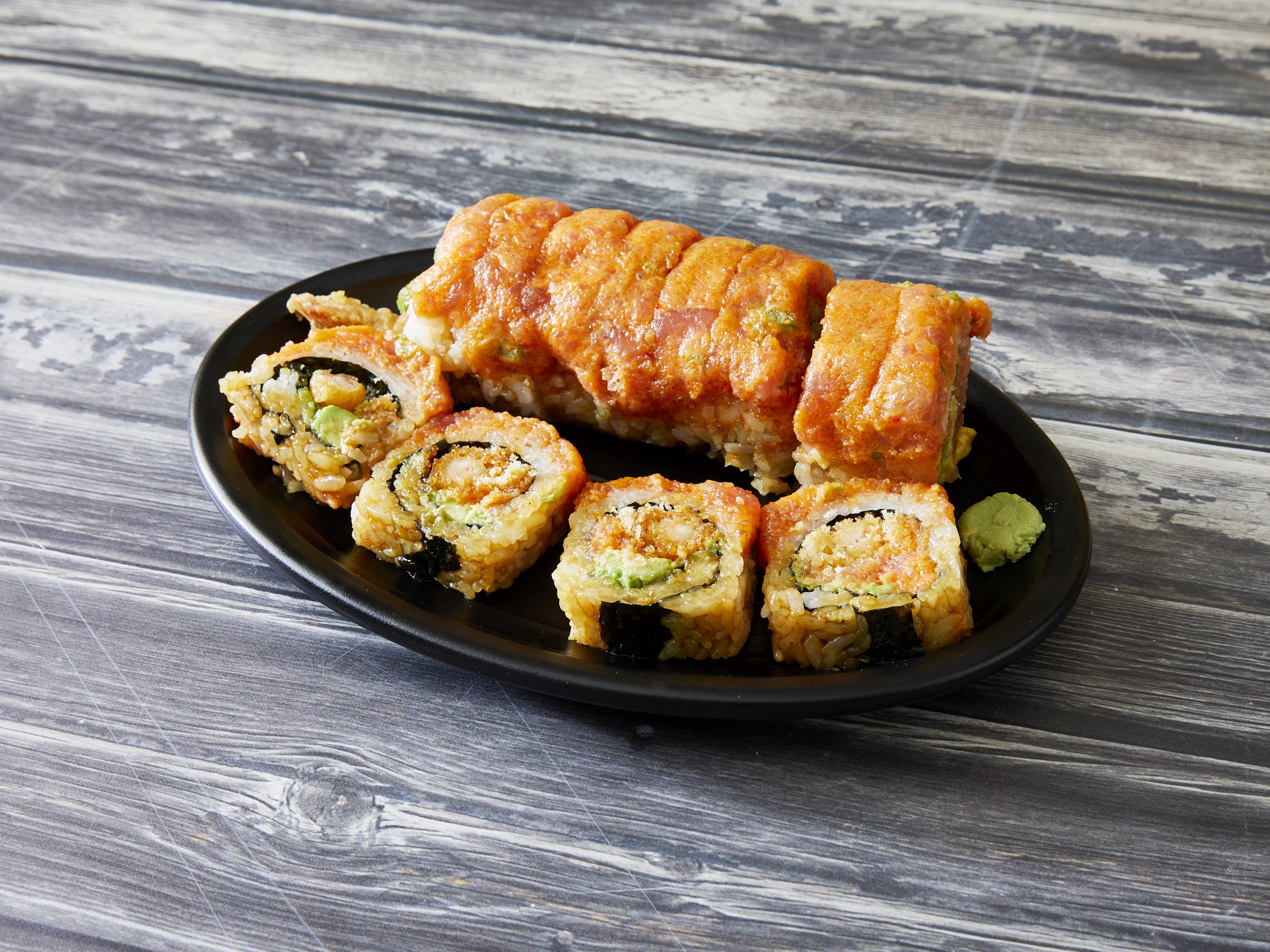 Order Fire Dragon Roll food online from Nami sushi store, Harwood Heights on bringmethat.com