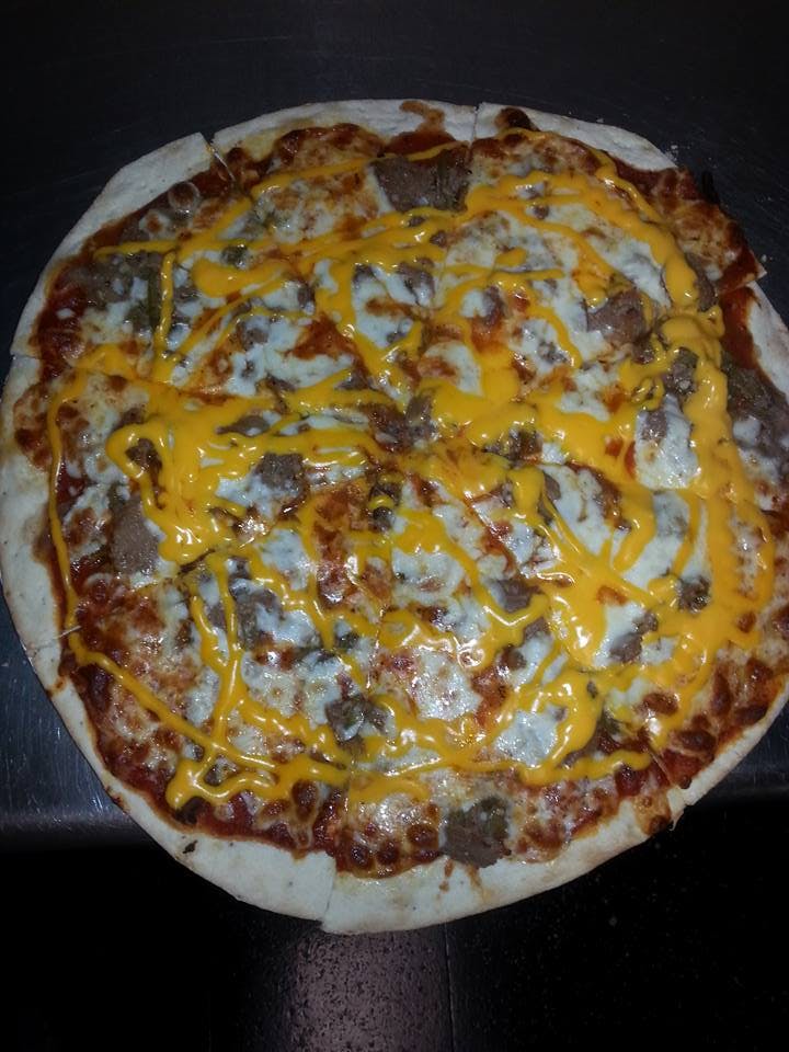 Order Philly Steak Pizza - 14'' food online from The Pizza Joint & More store, Antioch on bringmethat.com