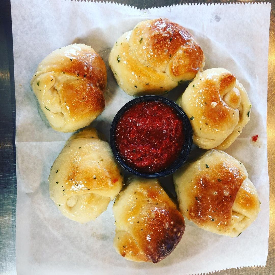 Order Garlic Knots - 6 Pieces food online from Hwy54 Public House store, Durham on bringmethat.com