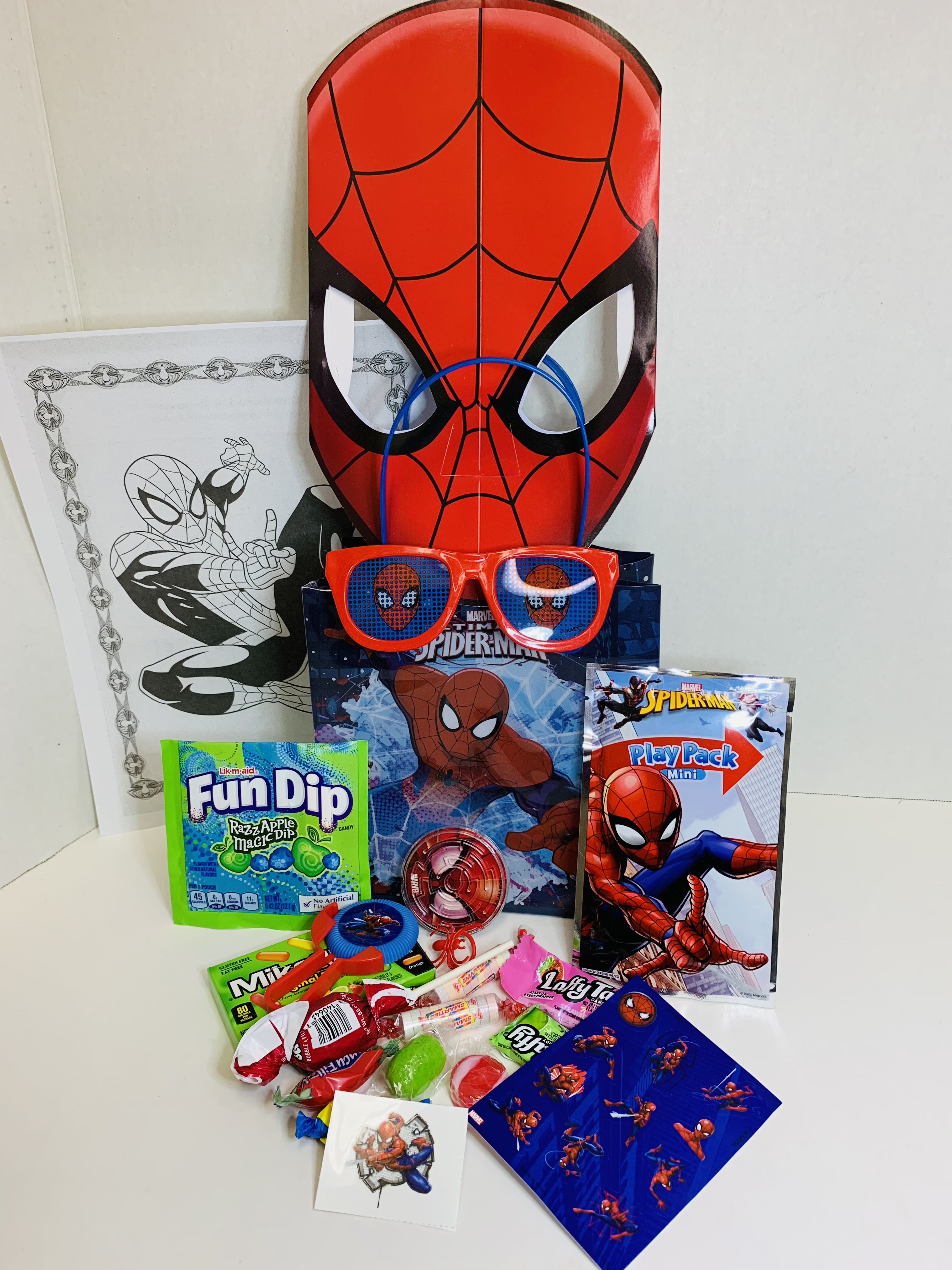 Order Kids Spider Man Gift Basket food online from Sweetheart Gifts store, Morrow on bringmethat.com