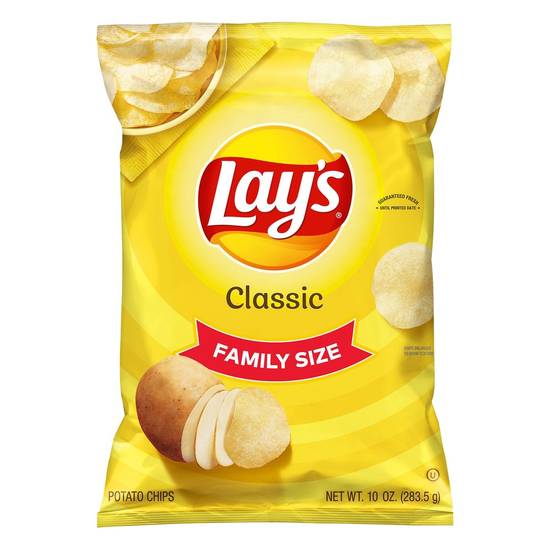 Order Lays Potato Chips Classic Family Size (10 oz) food online from Rite Aid store, Yamhill County on bringmethat.com
