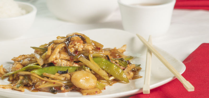 Order Garlic Chicken Lunch food online from May Dragon Chinese Restaurant store, Dallas on bringmethat.com