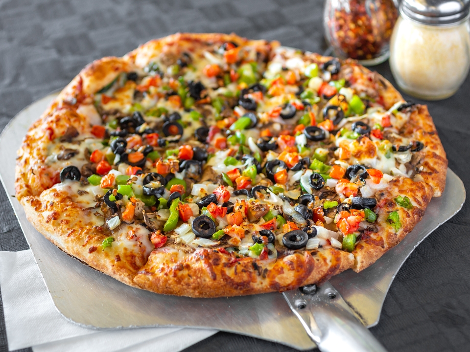 Order Vegetarian Pizza food online from Pepz Pizza - North Rose Drive store, Placentia on bringmethat.com