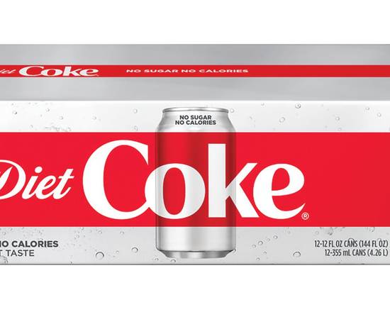 Order Diet Coke 12 Pack Cans food online from Chevron Extramile store, Vancouver on bringmethat.com