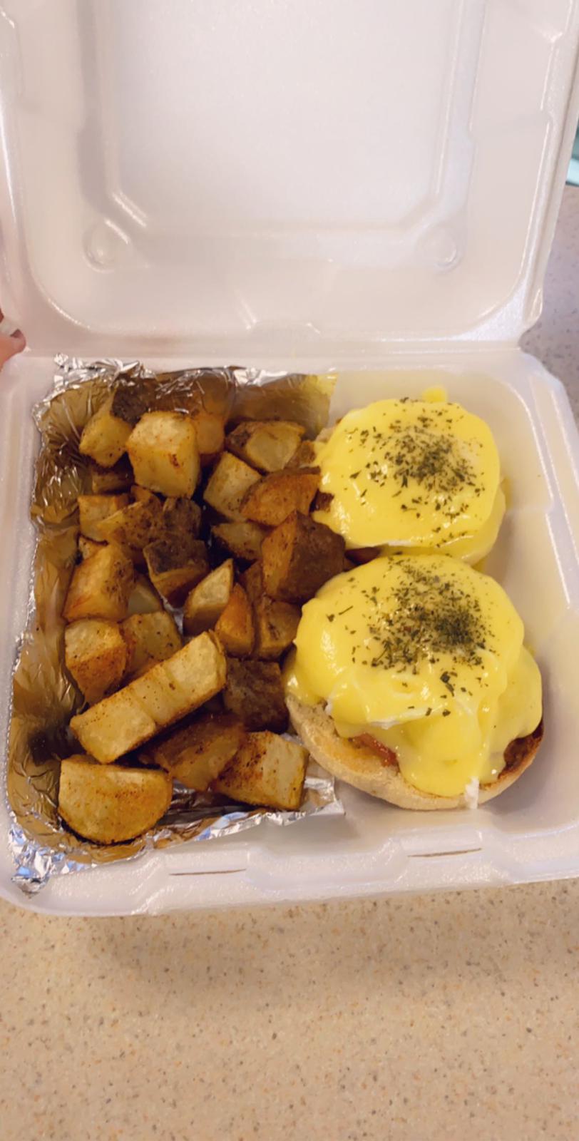 Order Egg Benedict Plate food online from Blts Breakfast Lunch Takeout store, Lynn on bringmethat.com