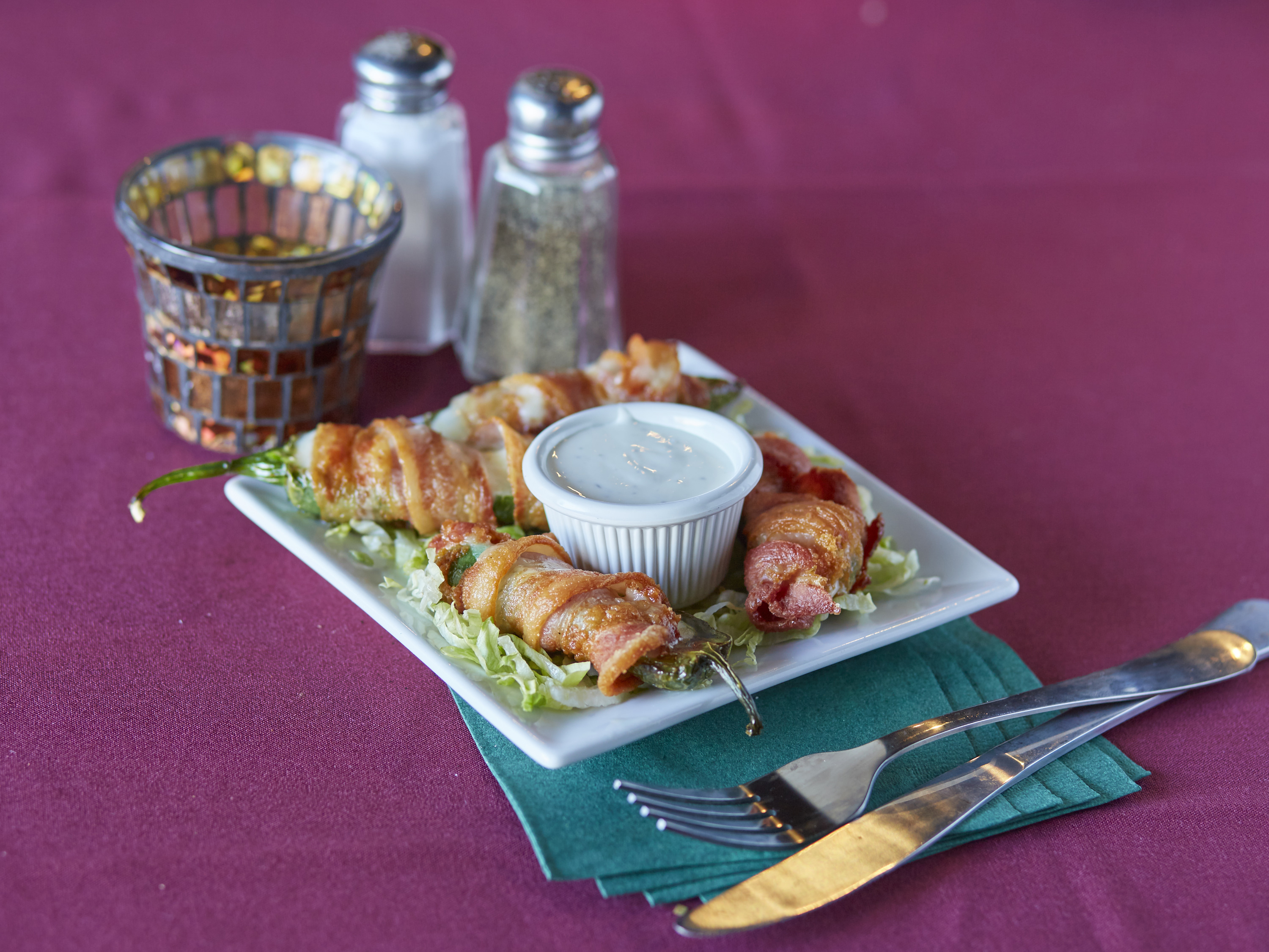 Order Bacon Wrapped Jalapeno Poppers food online from The Alamo Bar & Grill - Newbury Park store, Newbury Park on bringmethat.com
