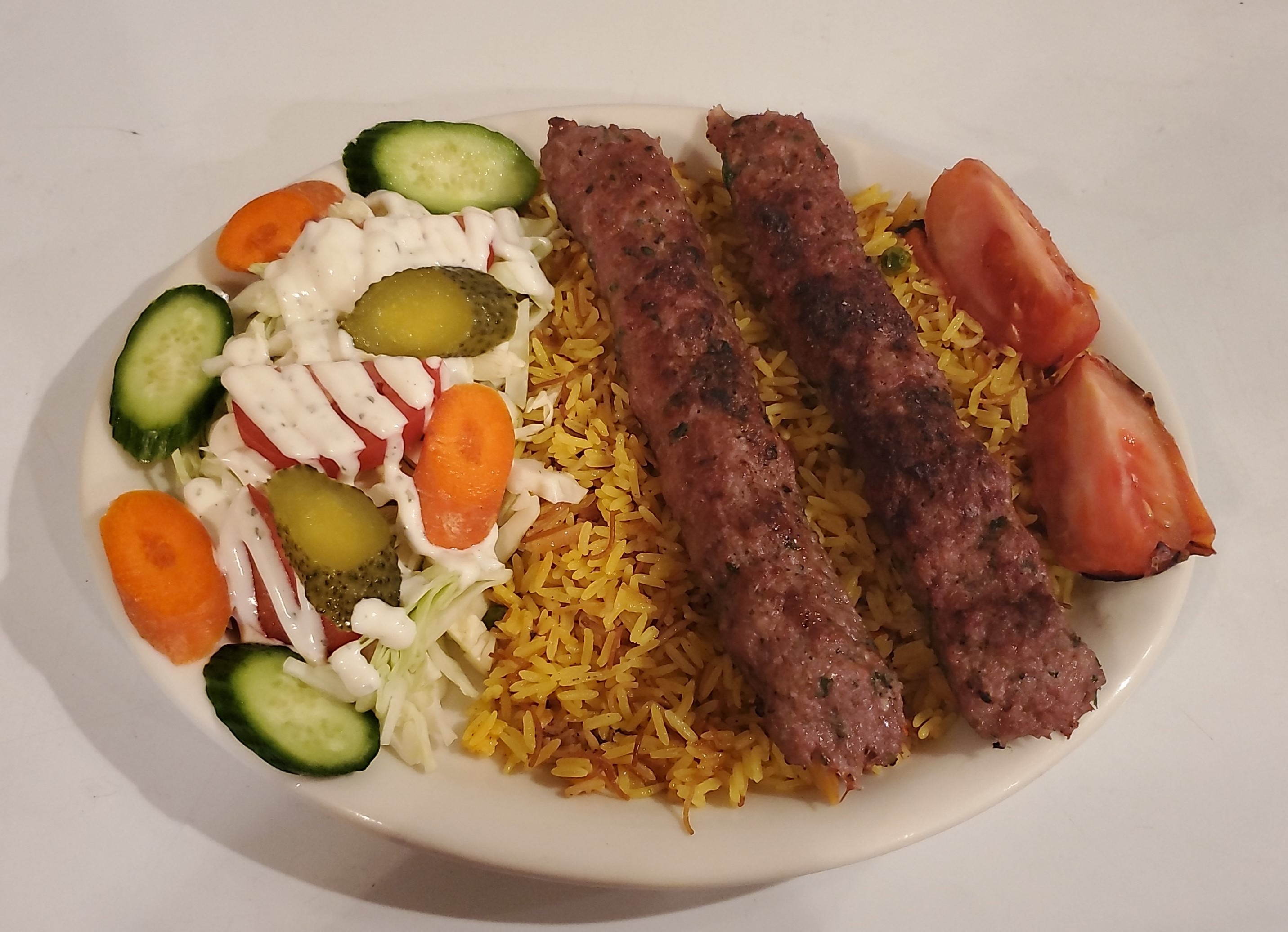 Order Iraqi Kabab Plate food online from Gyro Cafe store, Everett on bringmethat.com