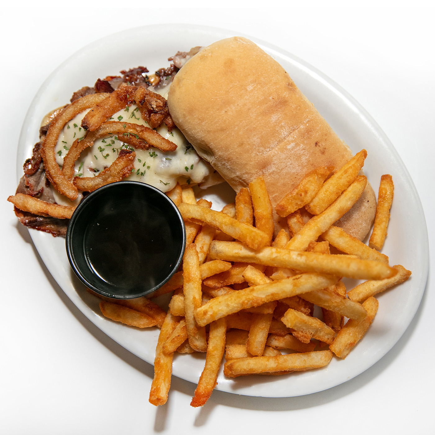Order Prime Rib Sandwich food online from The Lookout Bar & Grill store, Maple Grove on bringmethat.com