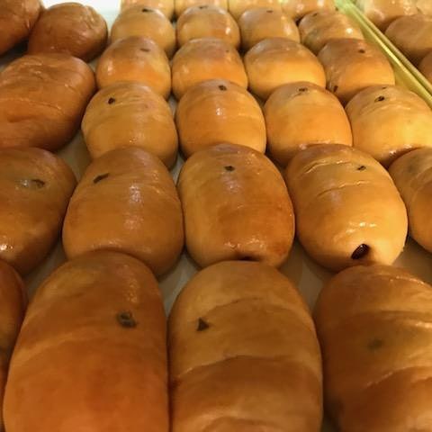 Order Jumbo Sausage Cheese and Jalapeno Kolache food online from H-Town Donuts store, Houston on bringmethat.com