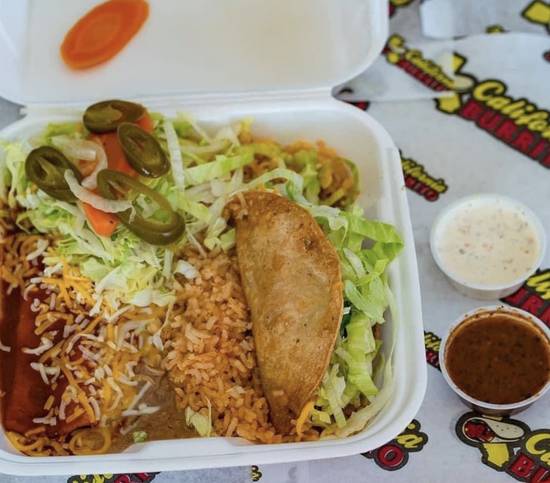 Order Combo 5: Beef Taco & Enchilada  food online from California Burrito store, Antioch on bringmethat.com