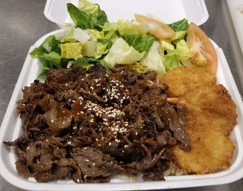 Order Large Beef and Shrimp Teriyaki Bowl food online from Ronin Teriyaki store, Whittier on bringmethat.com