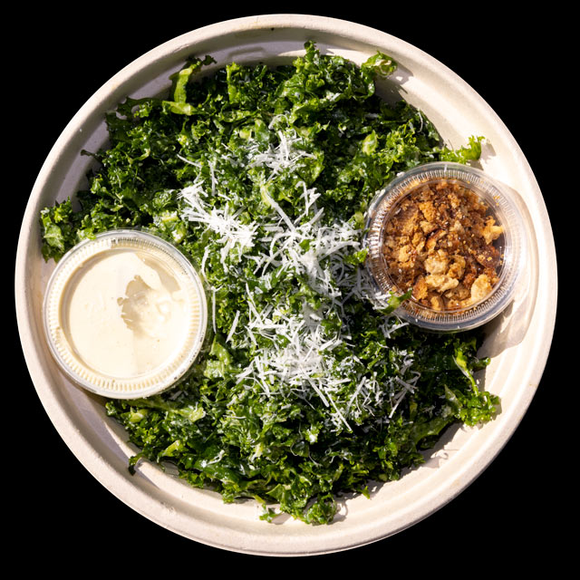 Order Kale Caesar Salad food online from Olio Wood Fire Pizzeria store, Los Angeles on bringmethat.com