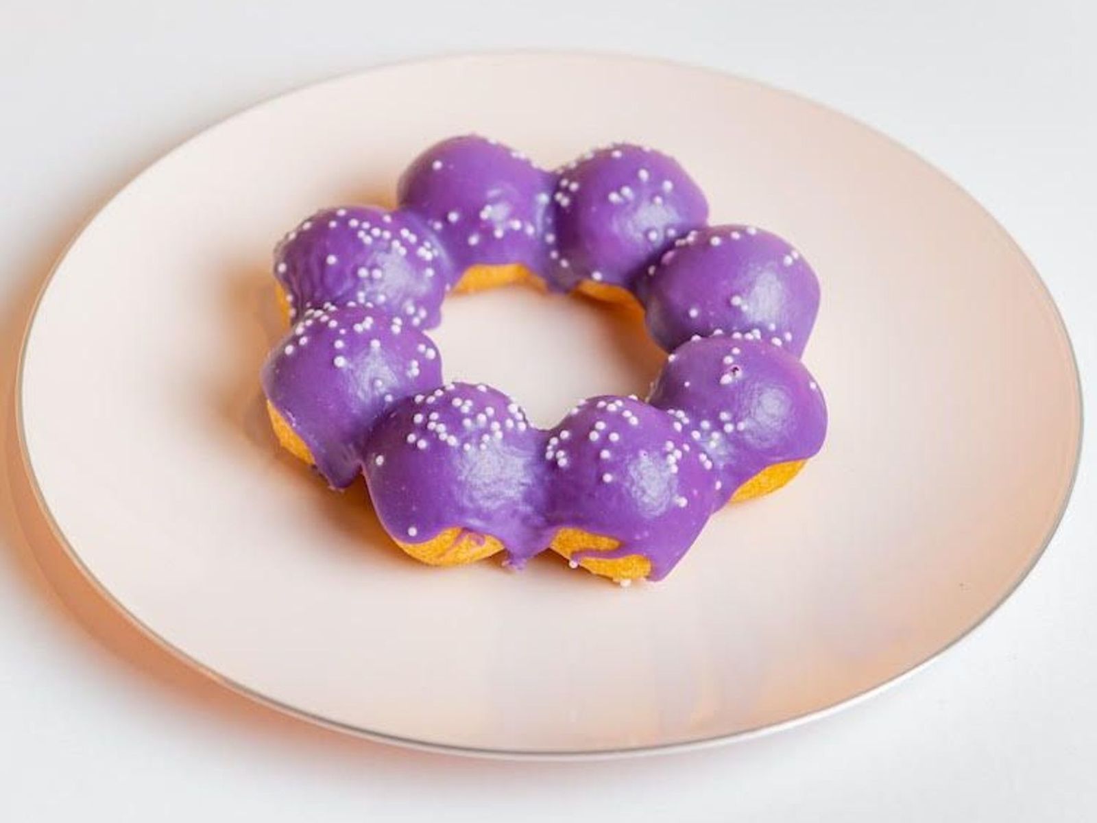 Order F1 Ube Sweet Potato Mochi Donut F1 紫薯甜甜圈 food online from Teamoji store, Champaign on bringmethat.com