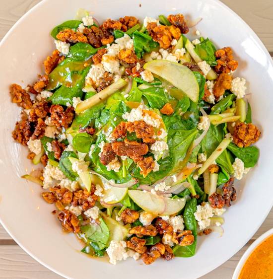 Order Spinach and Pear Salad food online from Cracked By Chef Adrianne store, South Miami on bringmethat.com