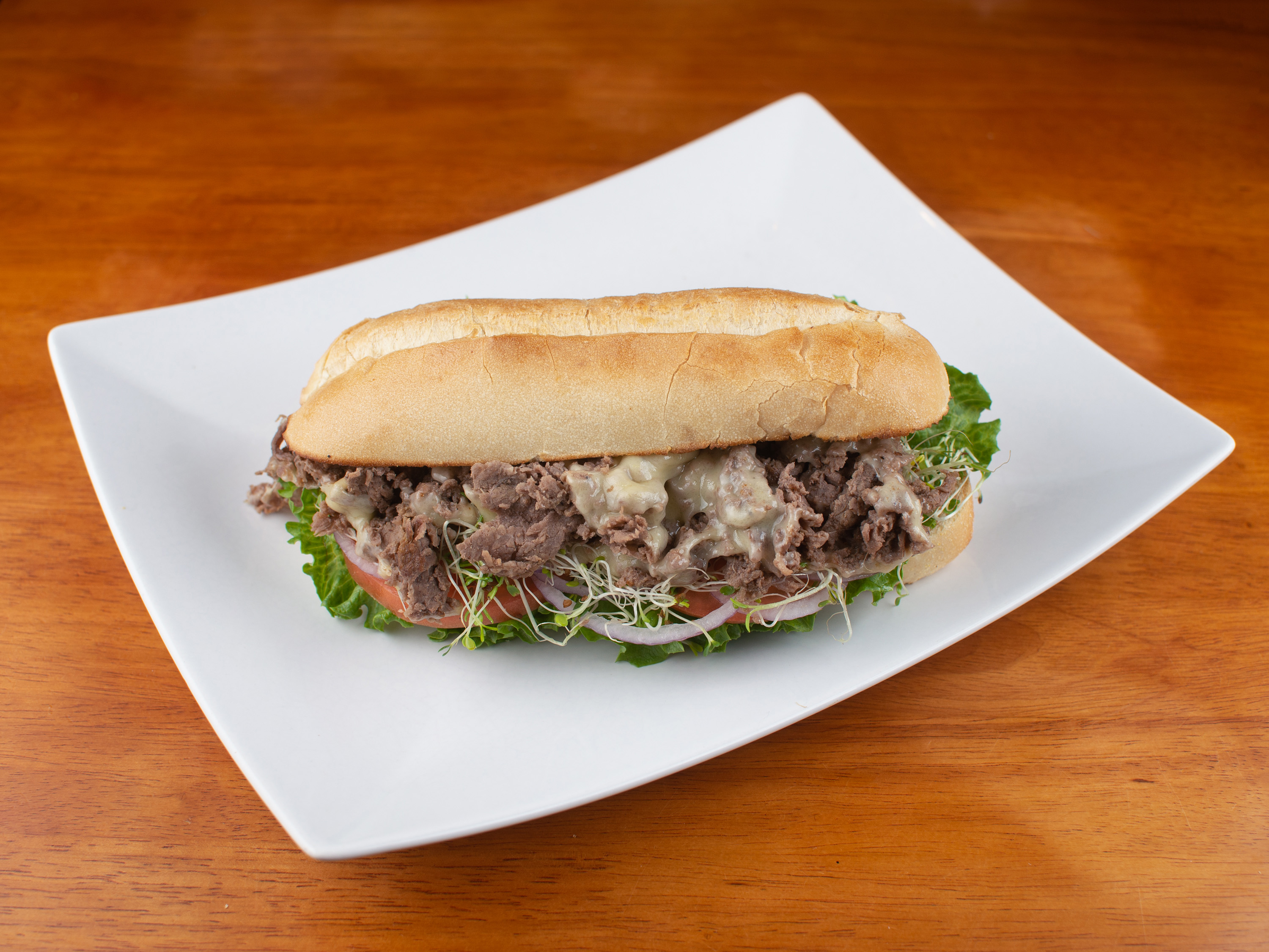 Order Steak and Cheese Sandwich food online from Bobby's Bagel Cafe store, Reston on bringmethat.com