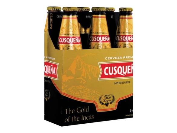Order Cusquena Peruvian Gold Lager - 6x 12oz Bottles food online from Goody Goody Liquor store, Dallas on bringmethat.com