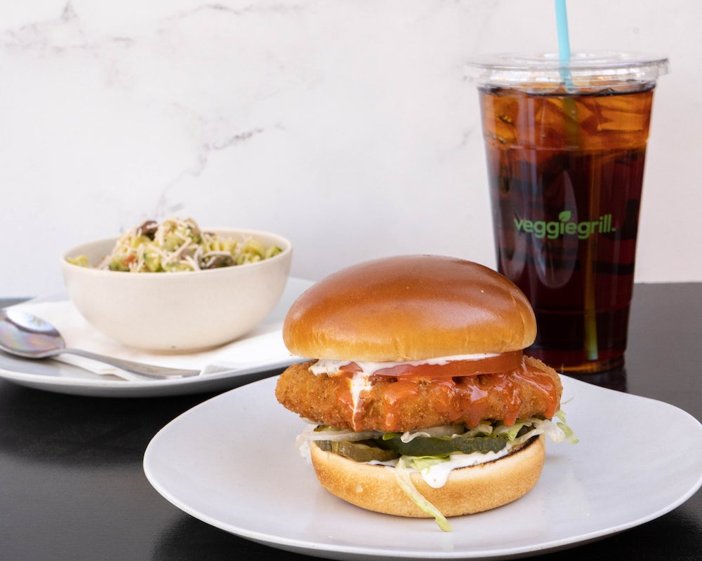 Order Buffalo Chick'n Crispy Chick'n Sandwich Combo food online from Veggie Grill store, Encino on bringmethat.com