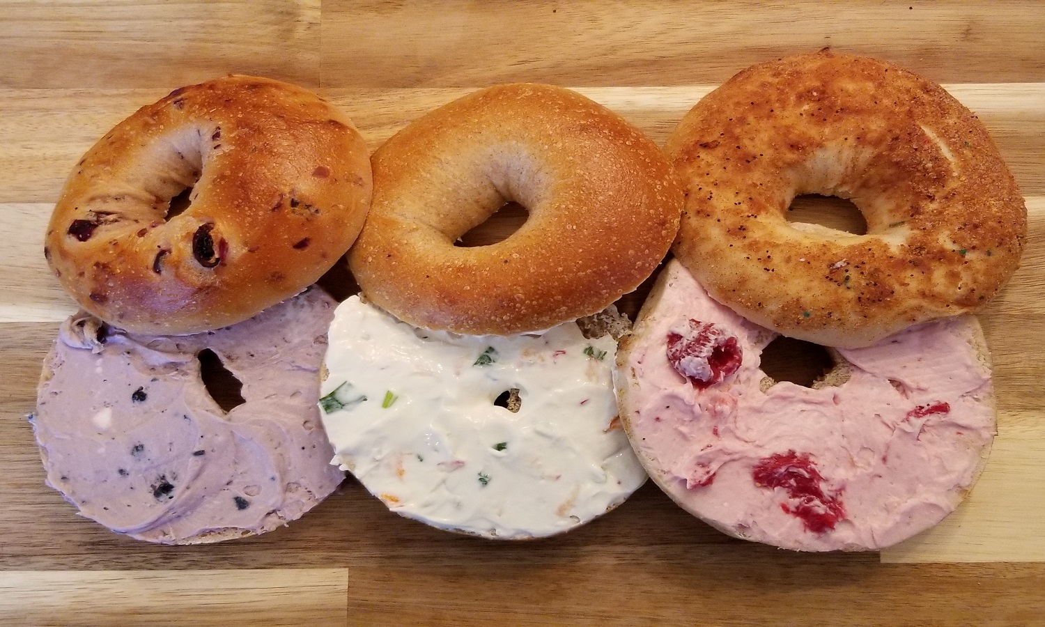 Order Bagel with Flavored Cream Cheese food online from Dink Deli & Bagels store, Valencia on bringmethat.com