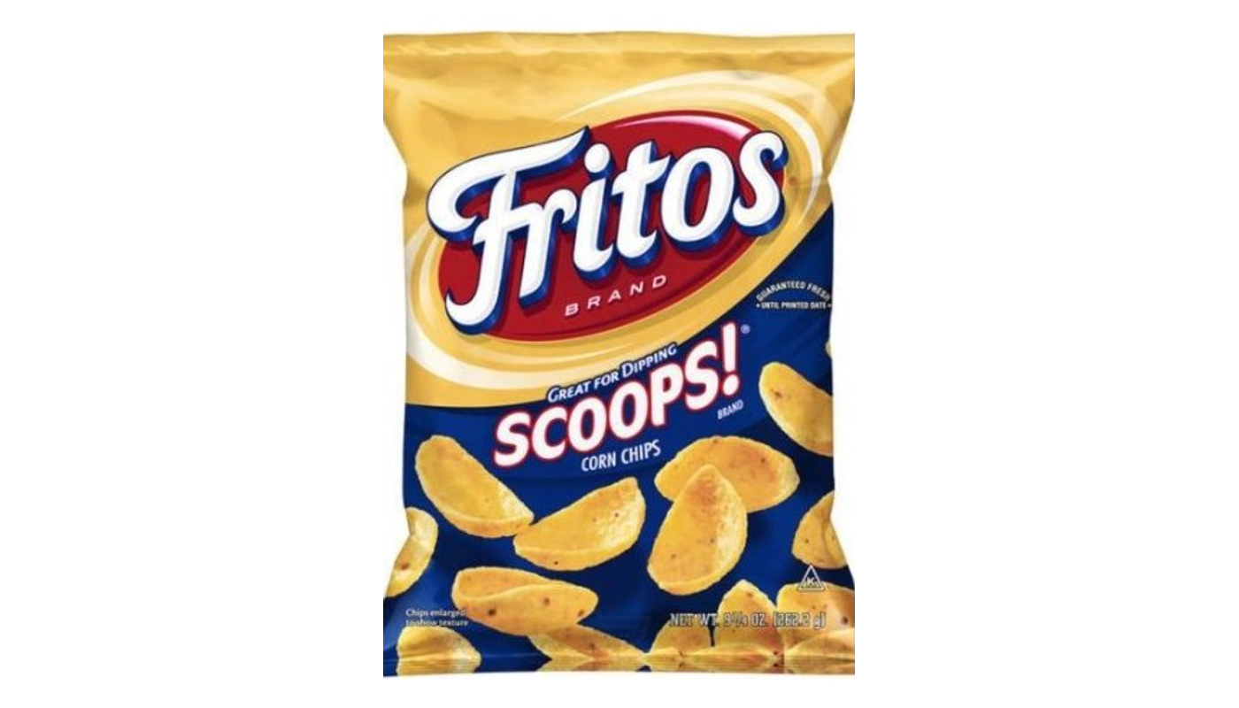 Order Fritos Scoops Corn Chips 9.25 oz Bag food online from M & M Liquor & Jr Market store, Anaheim on bringmethat.com