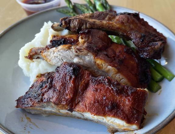 Order Roasted Baby Back Pork Ribs with BBQ Sauce food online from Marica store, Oakland on bringmethat.com