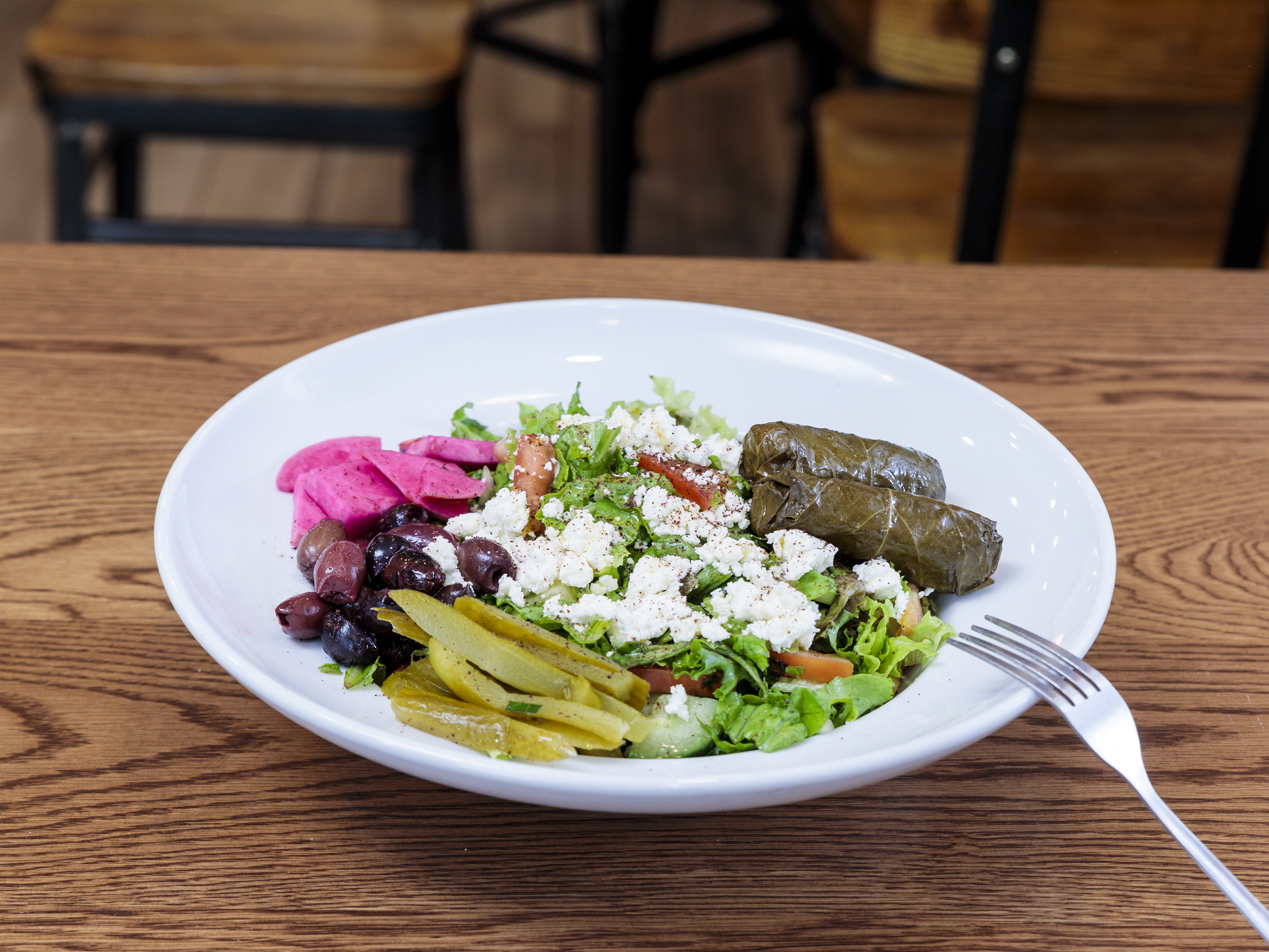 Order Greek Salad food online from Layla Falafel store, Fairfield on bringmethat.com
