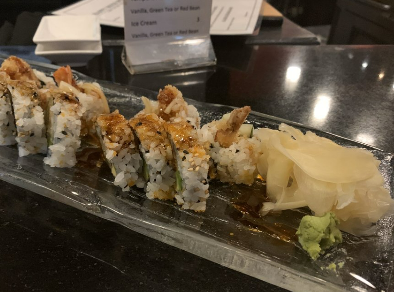 Order Shrimp Tempura Roll food online from W Tao Sushi/Wasabi Tao store, Des Moines on bringmethat.com