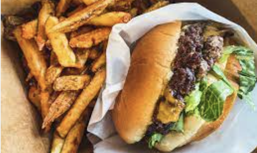 Order Burger and Handcut Fries food online from Time Tequila Bar Cafe store, Glendale on bringmethat.com