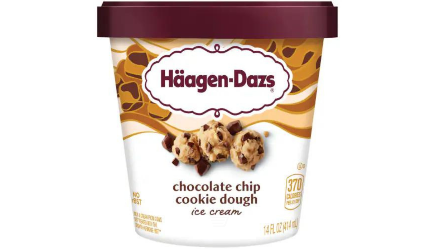 Order  Haagen-Dazs Chocolate Chip Cookie Dough Pint food online from Plaza Market store, Baldwin Park on bringmethat.com
