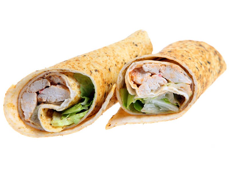 Order Chicken Caesar Salad Wrap - Wrap food online from Michael's Pizza & Pasta store, White Plains on bringmethat.com