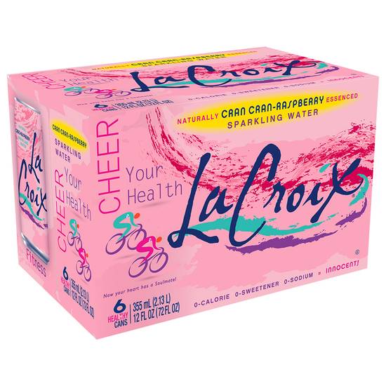 Order LaCroix Sparkling Water Cran-Raspberry (12 oz x 6 ct) food online from Rite Aid store, PITTSBURGH on bringmethat.com