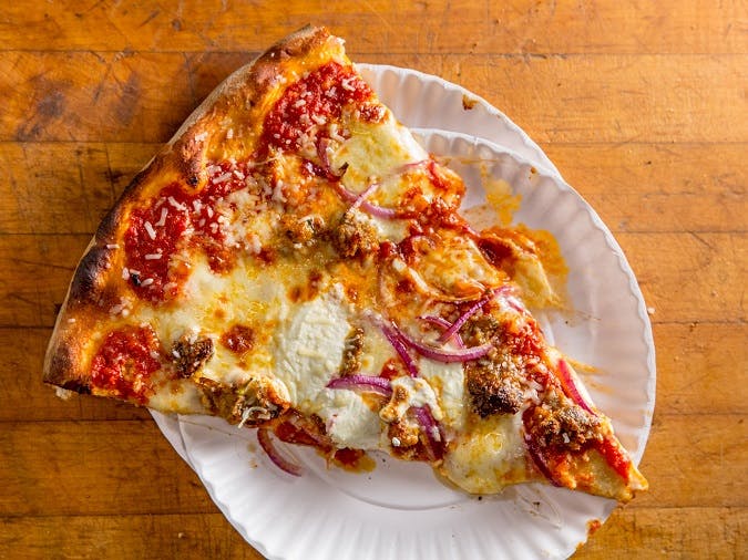 Order Staten Island Pie Slice - Slice food online from Artichoke Basille's Pizza store, New York on bringmethat.com