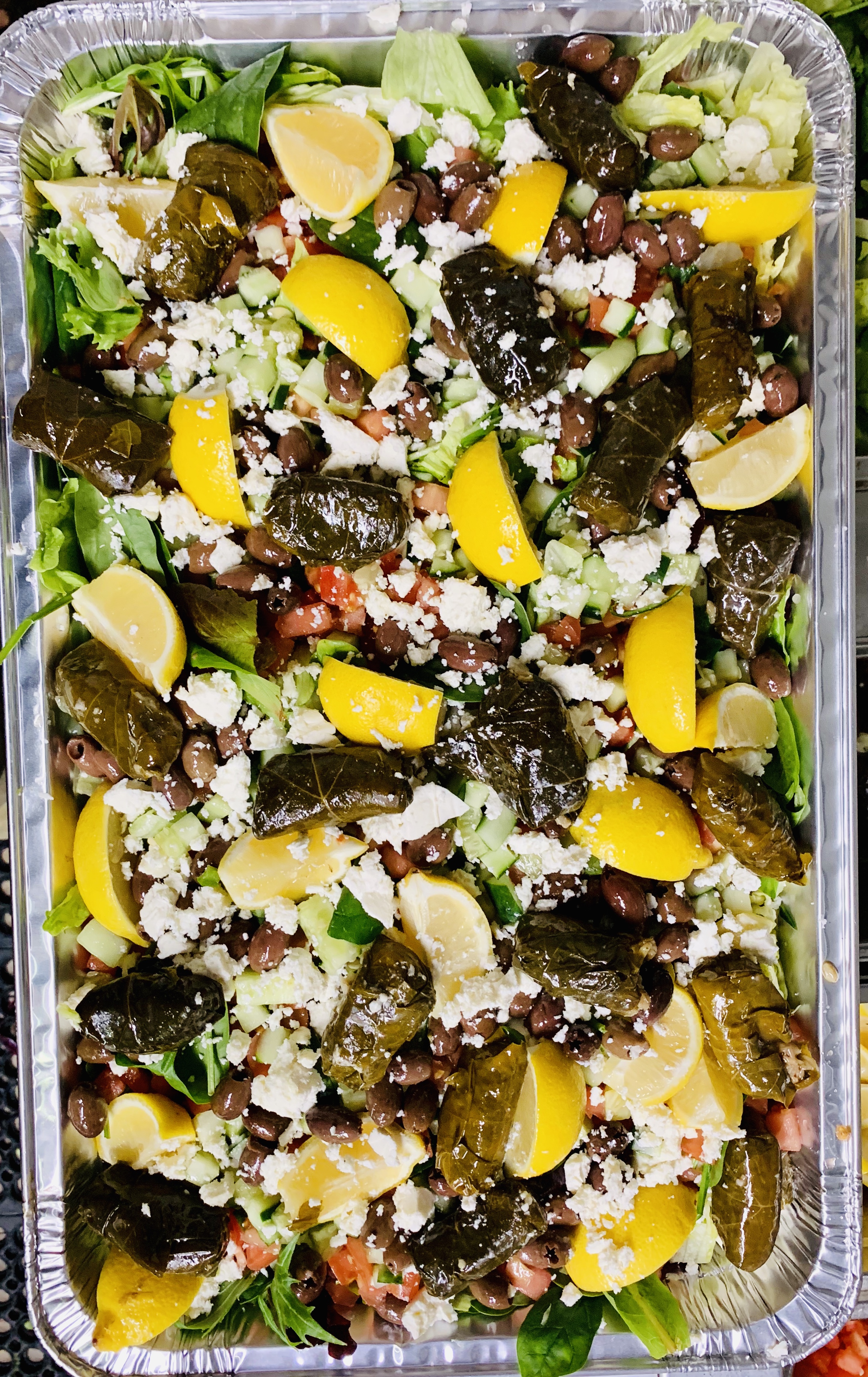 Order Greek Salad Platter food online from Eva's health food store, New York on bringmethat.com