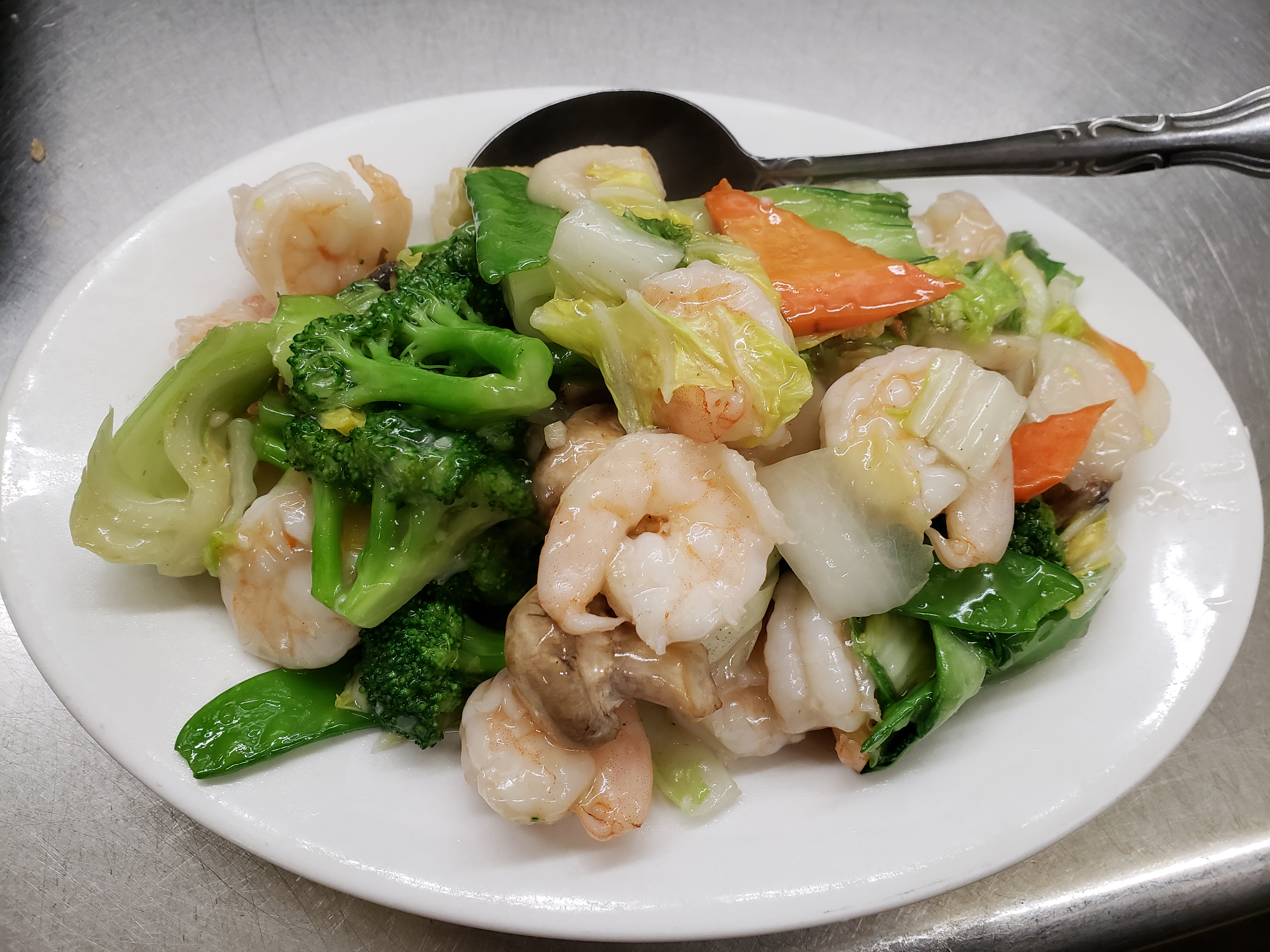 Order 80. Shrimp with Vegetables food online from Dragon King Restaurant store, Canoga Park on bringmethat.com